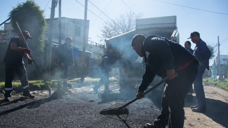 Andrés Watson supervisó obras en el barrio El Rocío